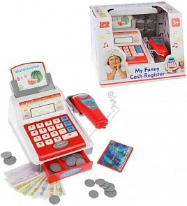 Игровой набор - Касса, 3 набора денег, 2 карточки (Наша Игрушка, 5618N-1)