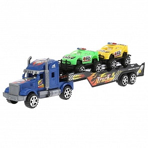 Трейлер инерционный с 2-мя машинками, разные цвета (A1000943P) (ассортимент)