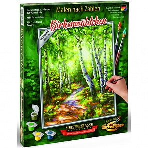 Раскраска по номерам - Березовый лес, 24 х 30 см (Schipper, 9240801)
