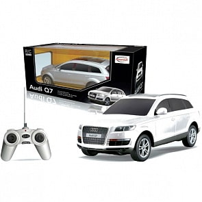 Машина на р/у - Audi Q7, цвет серебряный, 1:24  (Rastar, 27300S)