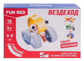 Гибкий конструктор – Вездеход, 18 деталей (Fun Red, FRCF001-O)