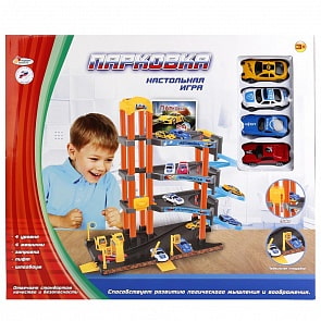 Парковка с заправочной станцией, 4 уровня, 4 машинки (Играем Вместе, B1349252-Rsim)