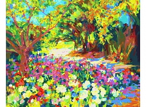 Раскраски по номерам. Картина - Розы. Южная терраса дворца, 40 х 50 см (Белоснежка, 894-АВ)