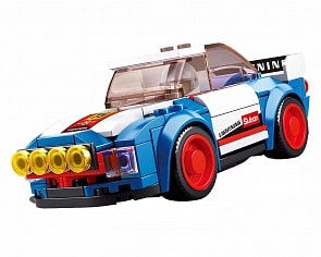 Конструктор - Автоклуб: гоночная машина с фигуркой, 138 деталей (Sluban, M38-B0675)