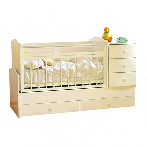 Кровать детская Красная Звезда С 859 Кирюша, слоновая кость (Красная Звезда, КЗ-С 859_слоновая кость)