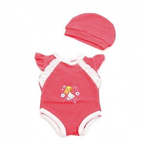 Комплект одежды для куклы Карапуз 40-42 см - Боди с шапочкой (Карапуз, OTF-05-RU-HKsim)