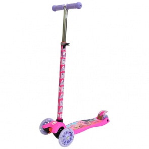 Самокат трехколесный Barbie со светом управление наклоном (JP-MG-03M-BRB)