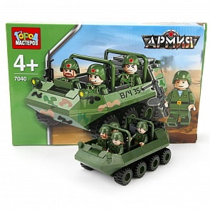 Конструктор Город Мастеров – Армия: БТР с фигурками, 139 деталей (Город Мастеров, BL-7040-Rsim)