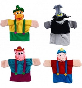 Кукольный театр - Три поросенка, 4 куклы (Жирафики, 68319)