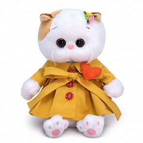 Мягкая игрушка - Кошечка Ли-Ли BABY в плаще с сердечком (BudiBasa, LB-048)