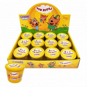 Слайм-мяшка - Три Кота с сюрпризом, 100 г (1toy, Т16584) (ассортимент)