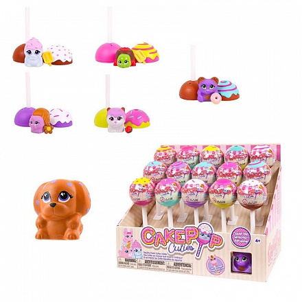 Игрушка в индивидуальной капсуле Cake Pop Cuties, 1 серия, 6 видов, предлагается в дисплее 