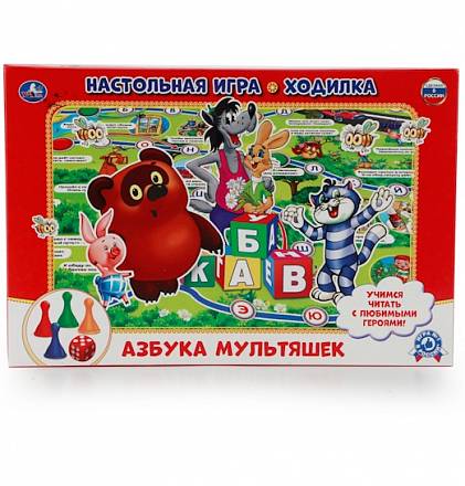 Настольная игра-ходилка - Азбука мультяшек 