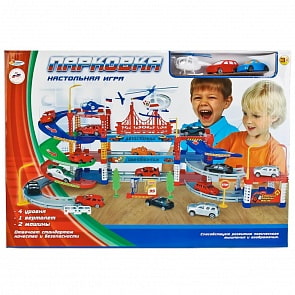 Парковка с 4 уровнями, вертолетом и 2 машинками (Играем Вместе, B1455605-Rsim)