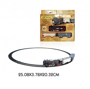 Железная дорога Ретро Экспресс, свет, 2 вагона, 13 деталей, длина путей 67,5 х 67,5 см (1Toy, Т10142)