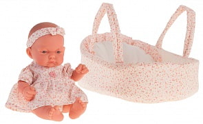 Кукла-младенец Вера в розовой люльке, 26 см (Antonio Juan Munecas, 4076P)