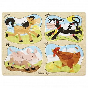 Пазл - Ферма, 4 в 1 (Melissa&Doug, 9858M_md)