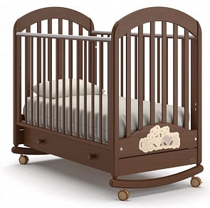 Детская кроватка – Nuovita Grano dondolo. Noce scuro/Темный орех (Nuovita, GRAD_077)