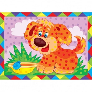 Набор для творчества - рисунок из страз «Щенок и жучок» (Десятое королевство, 01650ДК)