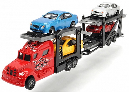 Набор машин – Красный автовоз, 28 см и 7 см 