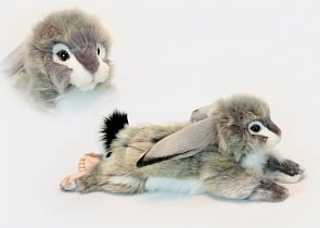 Мягкая игрушка - Заяц вислоухий серый, 40 см (Hansa, 6522)