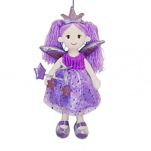 Кукла мягконабивная Фея в фиолетовом платье, 45 см (ABtoys, M6049)