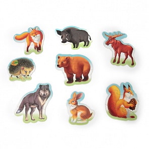 Макси-пазлы - Лесные животные, 8 развивающих картинок (Умка, 4690590110072sim)