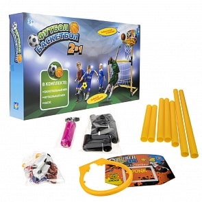 Игровой набор 2 в 1 - Футбольные ворота и баскетбольное кольцо (1toy, Т17516)