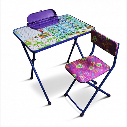 Комплект детской мебели - Умняшки первоклашки, цвет синий 