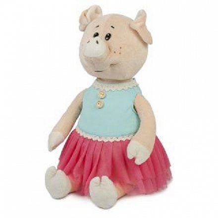Мягкая игрушка - Свинка Даша в ярком платье, 21 см. 