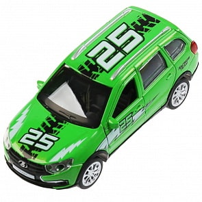 Машина Lada Granta Cross 2019 - Спорт, 12 см, инерционный механизм, цвет зеленый (Технопарк, GRANTACRS-12SRT-GN)