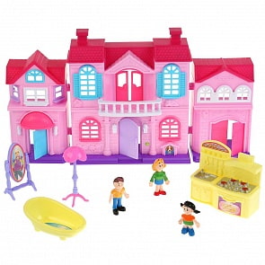 Дом для кукол с фигурками и аксессуарами, свет, звук (I601-H40011)