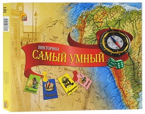 Игра настольная карточная викторина - Самый умный (Рыжий кот, ИН-7647)