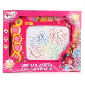 Доска для рисования «Винкс» магнитная, цветная с аксессуарами (Играем вместе, HS225-Wrsim)