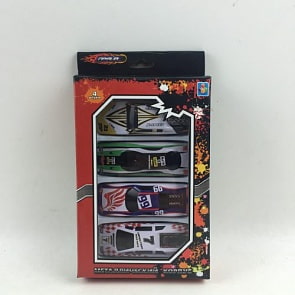 Металлическая машинка из серии Драйв Стрит-рейс, фривил, 8 см, набор 4 шт, коробка (1toy, Т10336)