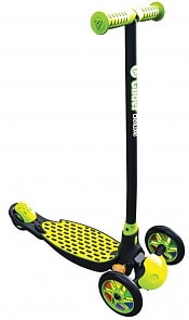 Трехколесный самокат YVolutionY Glider Deluxe, черно-зеленый (YVolution, 100884)