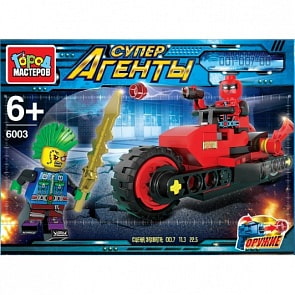 Конструктор - Супер агенты: погоня на мотоцикле (Город мастеров, KK-6003-Rsim)