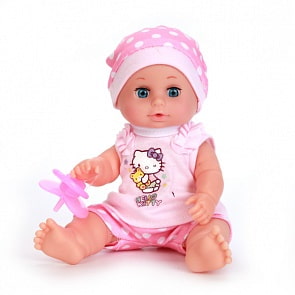 Пупс из серии Hello Kitty, пьет и писает, 3 функции, с аксессуарами, 20 см. (Карапуз, Y20-DP-RUРозsim)