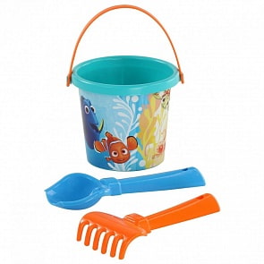 Набор Disney/Pixar В поисках Немо №1: ведро малое с наклейкой, совок №2, грабельки №2 (Полесье, 66473) (ассортимент)