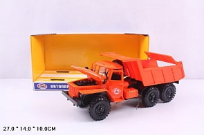 Инерционная машина - Автопарк самосвал, свет и звук, открываются двери (Playsmart, Р41444)