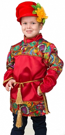 Карнавальный костюм для мальчиков – Емеля, красный, размер 122-64 