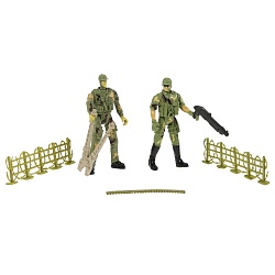 Набор солдатиков с оружием, с аксессуарами (Играем вместе, 1412Y225-R) - миниатюра