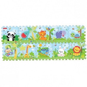 Коврик-пазл – Fisher Price с вырезанными героями, 10 деталей (Играем вместе, FS-FP)