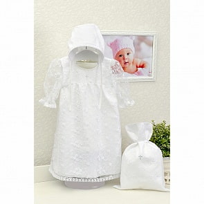 Крестильный набор для девочки – Анастасия, 3 предмета, 6-12 месяцев (Makkaroni Kids, 2000000001258)