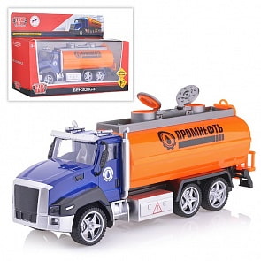 Машинка металлическая инерционная – Бензовоз 21 см., подвижные элементы (Технопарк, 2213-3R3)