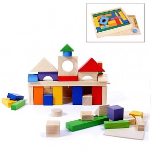 Деревянный конструктор, 51 деталь (Paremo, PE117-9)