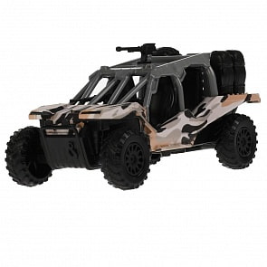 Машина Автовездеход 12 см свет-звук камуфляж с пулеметом металлическая (Технопарк, CHAB-12SLMIL-ARMBN)