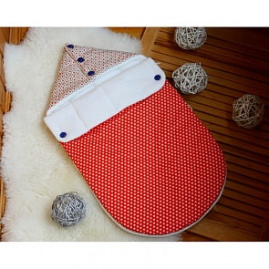 Демисезонный конверт для новорожденного Звезды красные (JUNTOSmama, JUN-07Д)