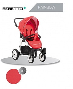 Детская прогулочная коляска Rainbow, шасси белая/BIA, цвет – 207 (Bebetto, WB120_207)