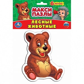 Макси-пазл Лесные животные, 6 фигурок (Умка, 4690590116012sim)